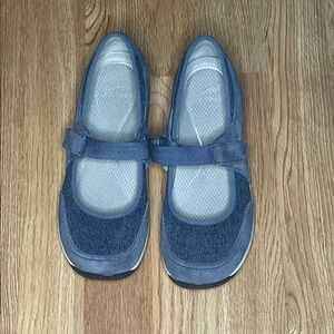 Dansko Blue Mary Jane Strap Flats